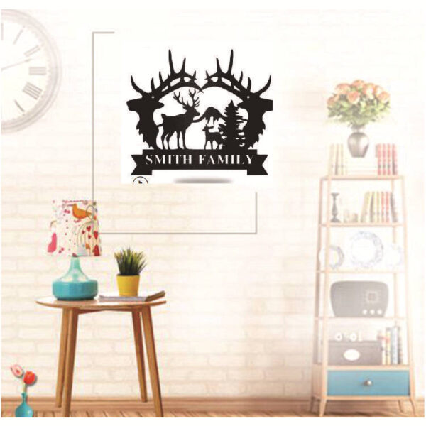 Metal Iron Wall Decor Deer Art Craft - Image 5