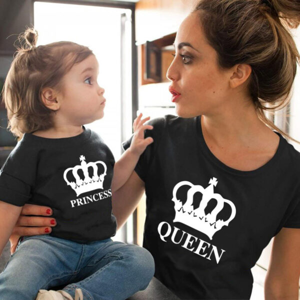 Crown King Family Wear Summer New Short-Sleeved T-Shirt Family Wear - Image 2