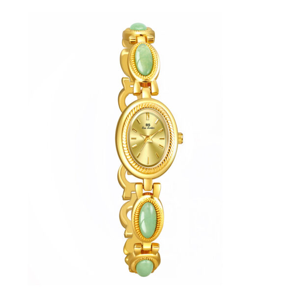 Luxury Women's Jade Bracelet Watch – Elegant & Waterproof Gift - Image 4