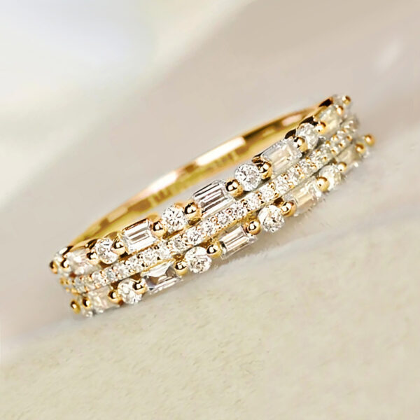 "Multilayer Three-Layer Ring for Women" - Image 2