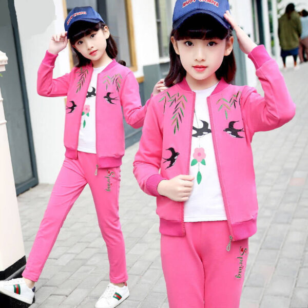 Girls' Clothes Young And Teen Girl's Clothing Primary School Student Three-piece Suit - Image 5