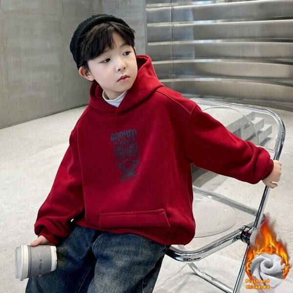 Dragon Year Fleece-Lined Sweater for Boys – Middle and Big Kids - Image 3