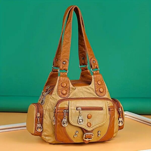 Luxury Vintage Leather Handbag – High-Quality & Stylish - Image 3