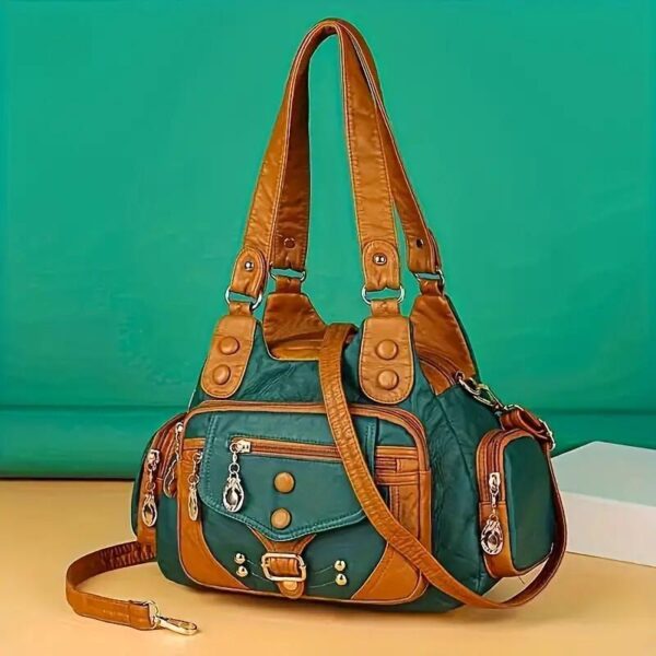 Luxury Vintage Leather Handbag – High-Quality & Stylish - Image 6