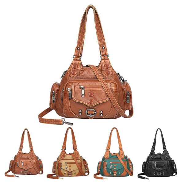 Luxury Vintage Leather Handbag – High-Quality & Stylish - Image 7